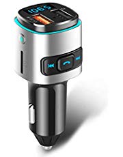 ELEGIANT FM Transmitter, QC 3.0 Bluetooth Adapter Wireless Auto Radio Freisprecheinrichtung V4.2 Bluetooth FM Sender KFZ Auto Ladegerät mit Dual USB Anschuss & USB-Stick Mikrofon für iOS und Android