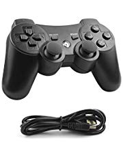 Etpark Wireless Controller für PS3 Double Shock Gaming Controller 6-Achsen Bluetooth Gamepad Joystick mit kostenlosem Ladekabel für PS3 Controller für PC