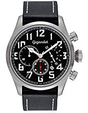 Gigandet Herrenuhr Chronograph Quarzwerk mit Lederarmband Interceptor G4-001