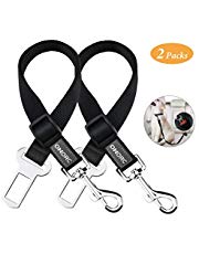 OMORC Auto Hunde Sicherheitsgurt [2er Pack] 19-27 Zoll einstellbar Hundegurt Sicherheitsgeschirr für Hunde/Katzen, Nylon-Stoff