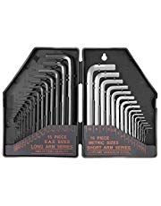 TACKLIFE Innensechskantschlüssel 30Pcs, Winkelschlüsselsatz, 15 Kurzarm(Metrisch): 0,7-10 mm, 15 Langarm (Zoll) : 0,028-3/8; präzise Größenmarkierung im Kunststoffkoffer-HHW1A