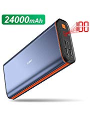 EMNT Powerbank,24000mAh Externer Akku Hohe Kapazität Tragbares Handy Ladegerät Kompakte Power Pack mit 3 Ausgänge LCD Digital Display USB Type C Port für iPhone,Ipad, Android,Tablets und Mehr