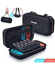 Tragetasche für Nintendo Switch,PORTHOLIC Hartschalen Aufbewahrungs Tasche für Nintendo Switch,Lagerung 30 Spiele/Schutz hülle Griff Design/Mesh-Schutzdesign Nintendo Switch Zubehör