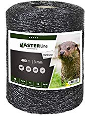 Eider 400m-Top-Leitfähigkeit etc. Spezial Weidezaunlitze DarkLine-Top-Leitfähigkeit, Nur 0,2 Ohm, Optisch der Umgebung abgepasst, für Gartenteiche, Schwarz, 400 m