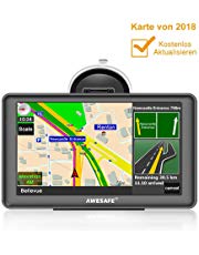 GPS Navi Navigation für Auto LKW PKW KFZ Navigationsgerät 7 Zoll Lebenslang Kostenloses Kartenupdate POI Blitzerwarnung Sprachführung Fahrspurassistent 2018 Europa Karten