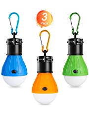 Winzwon Campinglampe, LED Camping Laterne, Tragbare Zeltlampe Laterne Glühbirne Set-Notlicht COB150 Lumen Wasserdicht Camping Licht für Camping, Abenteuer, Angeln, Garage, Stromausfall (3 PACK)
