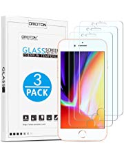 OMOTON [3 Stück] Schutzfolie kompatibel für iPhone 7/ iPhone 8, 9H Härte, Anti-Kratzen, Anti-Öl, Anti-Bläschen