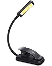 Leselampe Buch OMERIL Buchlampe mit 6 LEDs, 3 Helligkeit, USB Wiederaufladbar, Flexibel Led Klemmleuchte, Leselicht Dimmbar, Leselampe Buch Klemme für Nacht Lesen, Büro, Buch, Bett.
