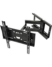RICOO TV Wandhalterung R23 Universal für 32-65 Zoll (ca. 81-165cm) Schwenkbar Neigbar | Wand Halter Aufhängung Fernseh Halterung auch für Curved LCD und LED Fernseher | VESA 200x100 400x400 | Schwarz