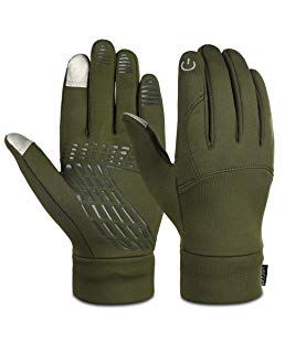 Vbiger Outdoor Touchscreen Handschuhe fahren Radfahren warm Freizeit Sport Silikon rutschfeste Handschuhe, Grün, XL, XL,  Armee-grün