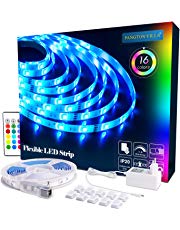 LED Strip RGB 5m LED Licht Streifen SMD 5050 Leds mit Netzteil, Fernbedienung Led stripes Lichtband Leiste Band Beleuchtung,MEHRWEG