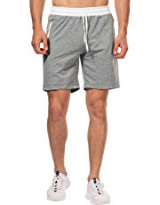 CHYU Herren Sport Joggen und Training Shorts Fitness Kurze Hose Jogging Hose Bermuda Reißverschlusstasch