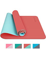 TOPLUS Gymnastikmatte, Yogamatte Yogamatte Gepolstert & rutschfest für Fitness Pilates & Gymnastik mit Tragegurt - Maße 183cm Länge 61cm Breite
