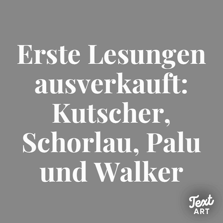 Unglaublich aber wahr: die ersten vier Lesungen des Hamburger Krimifestivals 2020 sind bereits ausverkauft. 

Aber noch gibt es Tickets zu allen anderen Lesungen. Also schaut euch doch das Programm auf unserer Webseite an und sichert euch schnell euer Festival Ticket. 

#hamburgerkrimifestival #krimis #lesungen #kampnagel #tatort #diedeutschstunde #krimifestivalhamburg #literatur #krimis @buchhandlungheymann @abendblatt @literaturhaushamburg  #wolfgangschorlau @daniel_e_palu @wolfgangschorlau #krimiautor #schockstarre