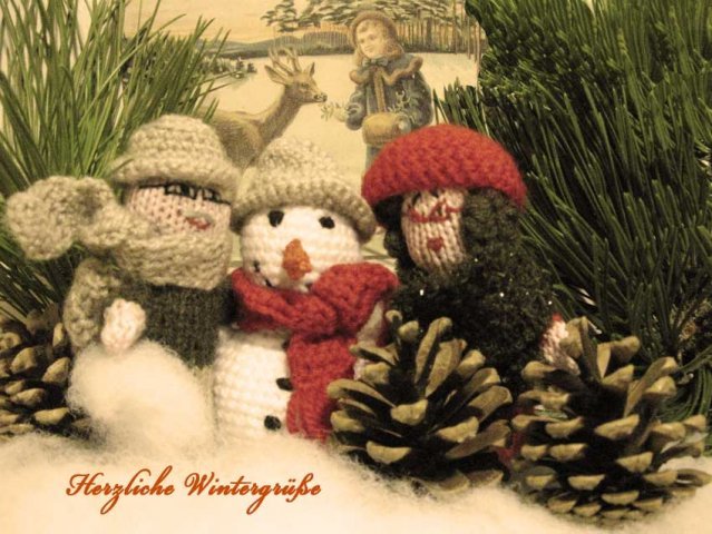 Weihnachtskarte Weihnachtsmann mit Text