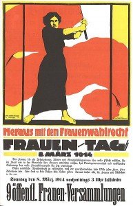 Plakat "Heraus mit dem Frauenwahlrecht"