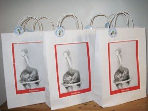 Die Fleischwolf-Geschenktaschen stehen prall gefüllt bereit und warten auf ihren grossen Moment.