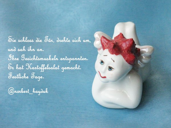 Ein Porzellanengerl mit roten Haaren und ein weihanchtlicher Tweet