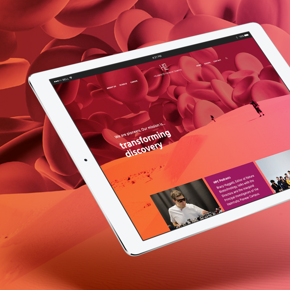 Helmholtz Pioneer Campus – UX & Webdesign