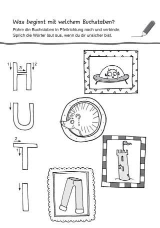 Mein lustiger Buchstaben-Vorschulblock Zusatzmaterial
