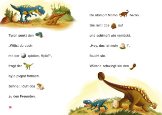 Duden Leseprofi – Mit Bildern lesen lernen: Zwei Dinos wollen nach Hause, Erstes Lesen Zusatzmaterial