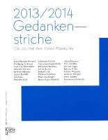 2013/2014 Gedankenstriche