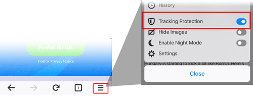 Do Not Track iOS Firefox 11