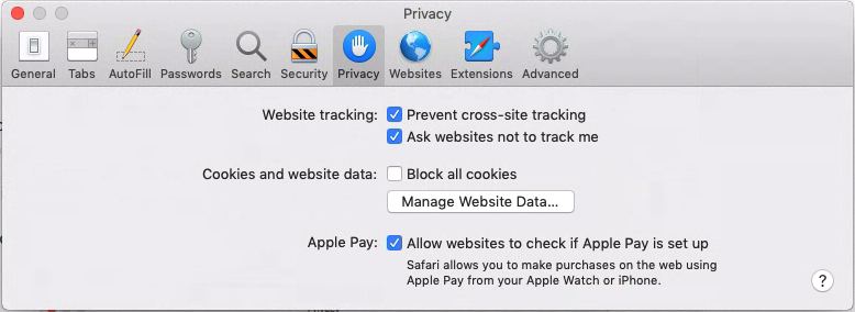 Do Not Track MacOS Safari 12