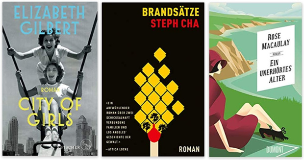 08 2020 Bücher des Jahres, Romane des Jahres - Elizabeth Gilbert, Steph Cha, Rose Macaulay