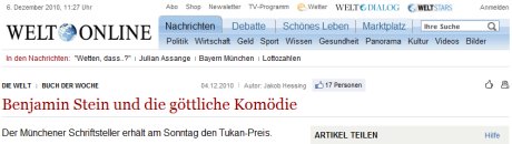 Literarische Welt vom 06.12.2010