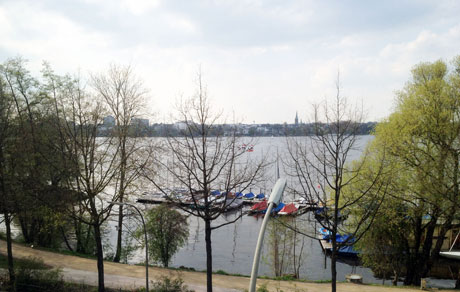 Alsterblick vom Hotelfenster aus