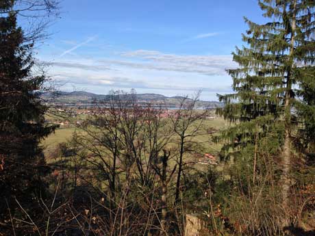 Neuschwanstein, Blick von der Auffahrt ins Tal