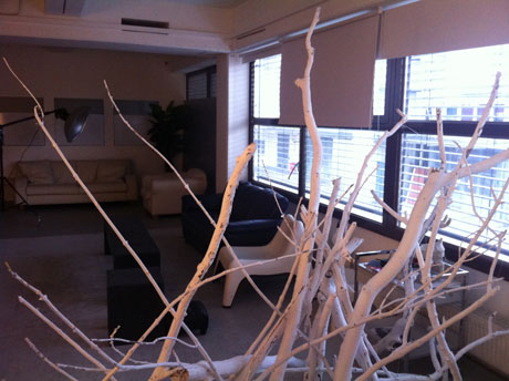 Die Location im ars24-Studio vor dem Kulissenaufbau