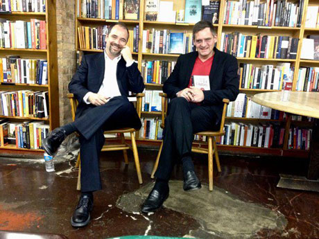 »57th Street Books« in Chicago, mit Brian Zumhagen vor der letzten Lesung der USA-Tour