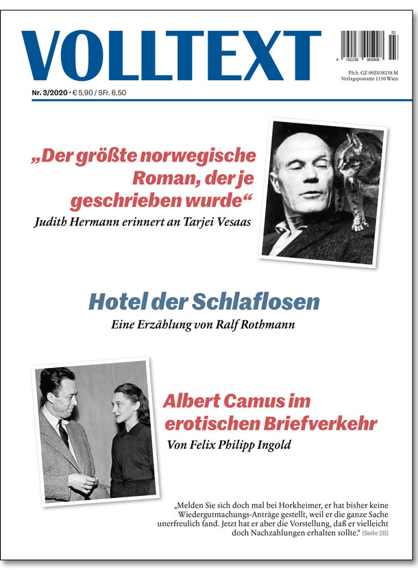 VOLLTEXT 3/2020 - Titelseite - Cover