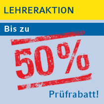Lehreraktionen bis zu 50% Prüfrabatt