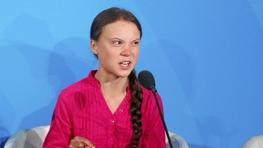 Greta Thunberg beim UN-Klimagipfel | Bild: picture-alliance/dpa
