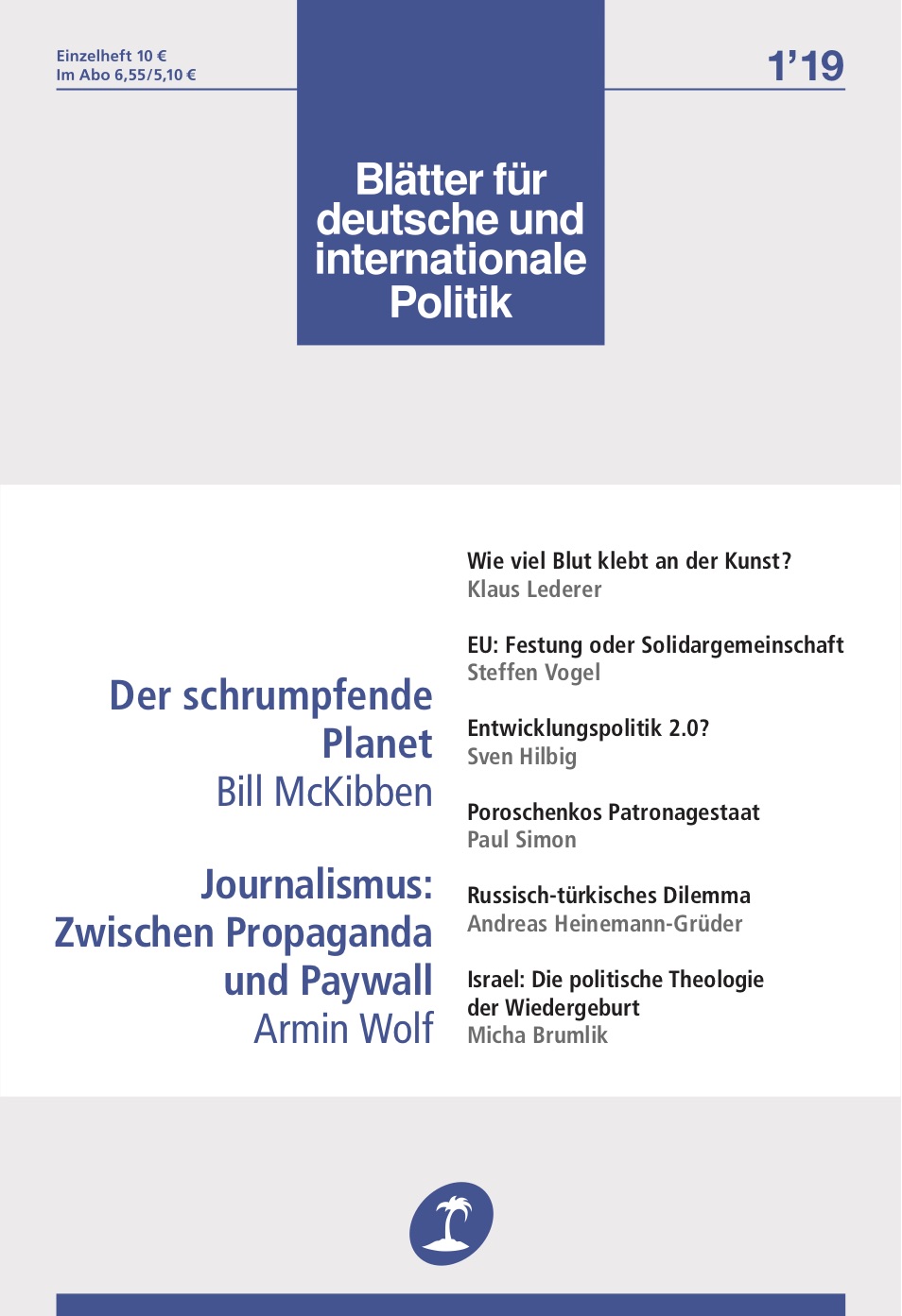 Cover of Blätter für deutsche und internationale Politik