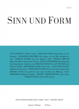 Sinn und Form 1/2017