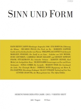 Sinn und Form, Heft 4/2015