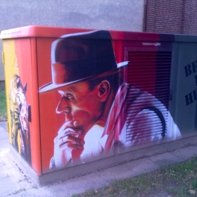 Beuys auf der Straße (Düsseldorf), Foto Ulrich Bergmann