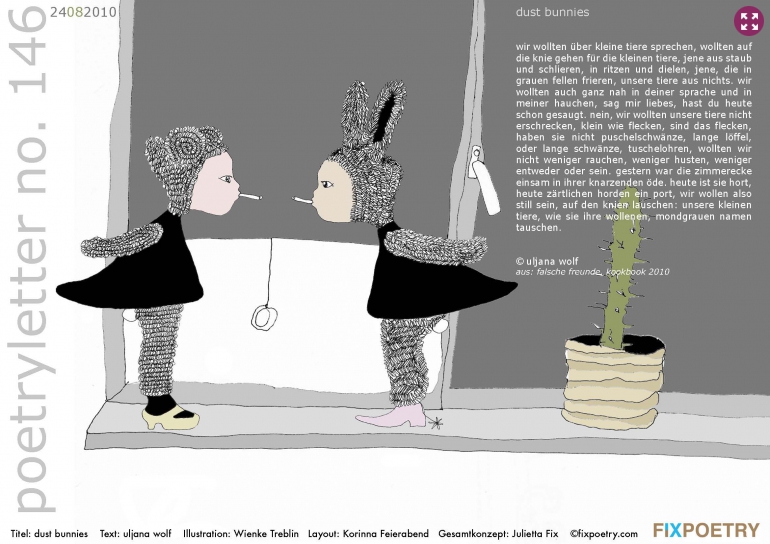 Poetryletter 146, Uljana Wolf, Wienke Treblin, Korinna Feierabend