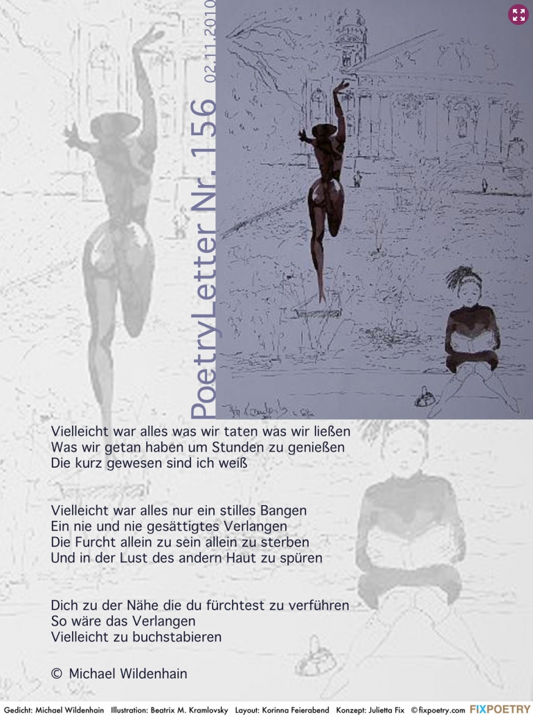 Poetryletter 156, Michael Wildenhain, Beatrix Kramlovsky, Korinna Feierabend