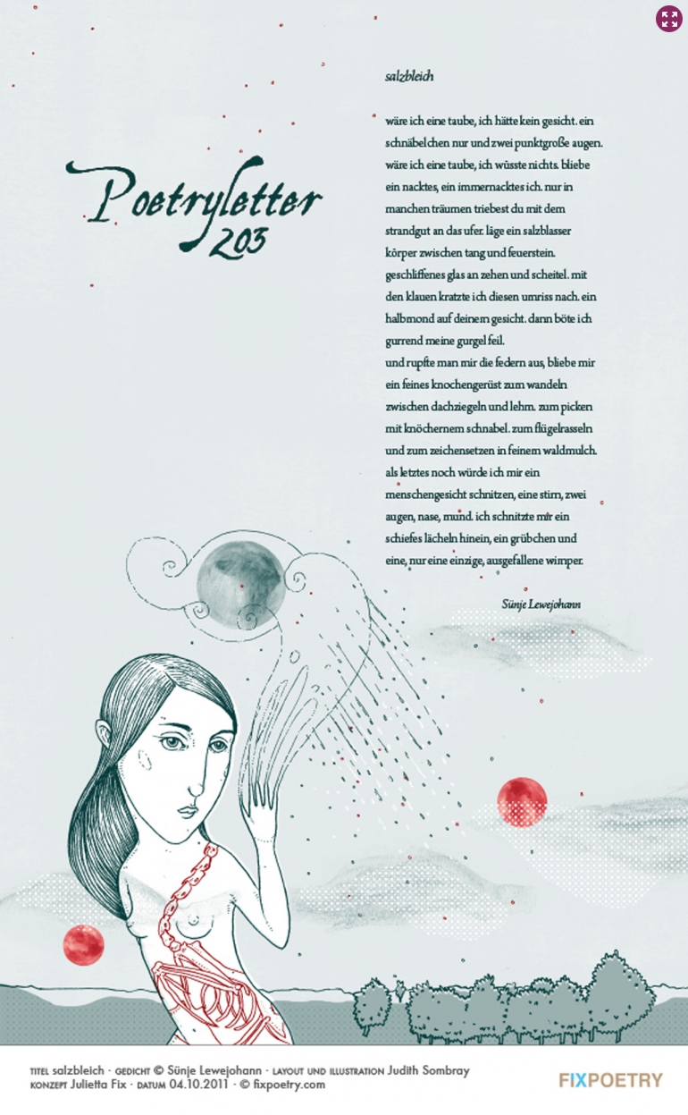Poetryletter 203, Sünje Lewejohann, Judith Sombray