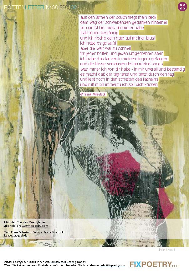 Poetryletter 30, Frank Milautzcki