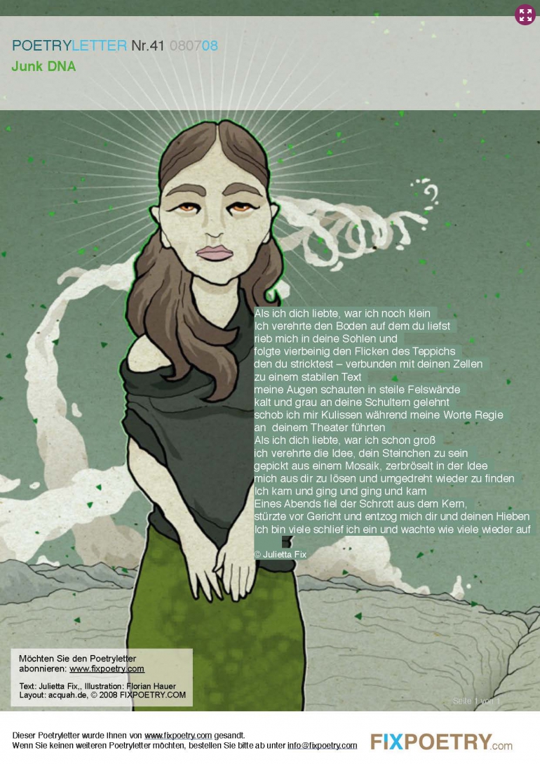 Poetryletter 41, Julietta Fix, Bogatzki Inc