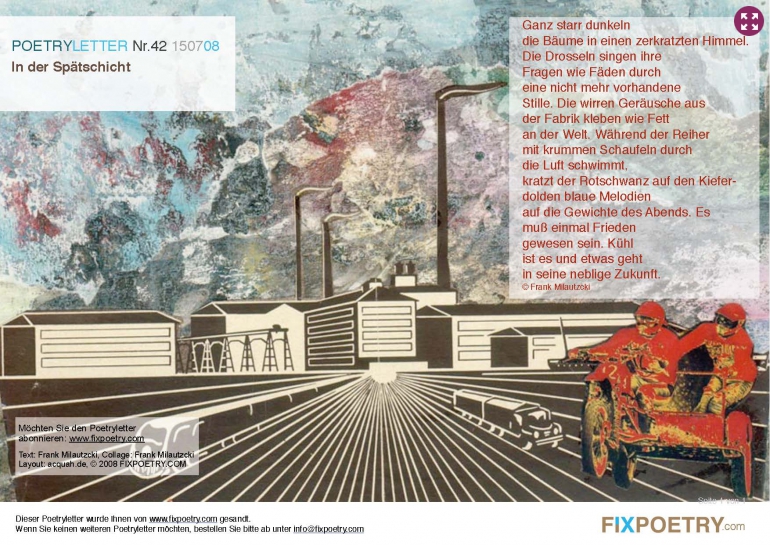 Poetryletter 42, Frank Milautzcki