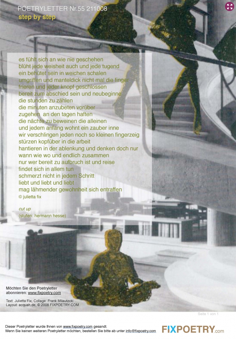 Poetryletter 55, Julietta Fix, Frank Milautzcki