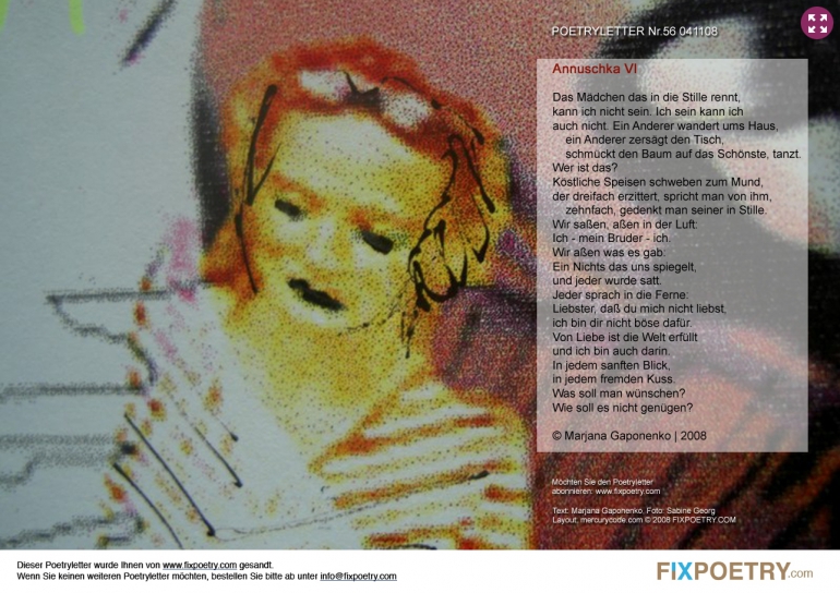 Poetryletter 56, Marjana Gaponenko, Sabine Georg, 