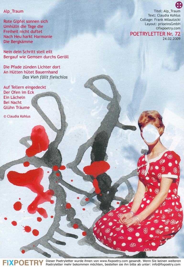 Poetryletter 72, Claudia Kohlus, Frank Milautzcki, Korinna Feierabend
